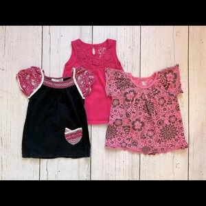 Bundle of baby girls’ short sleeve tops Size 24 months.